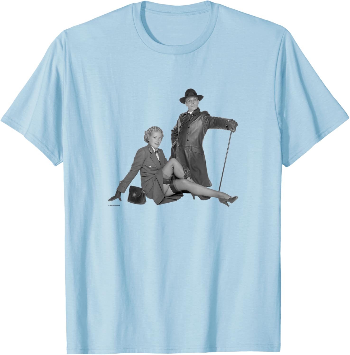 Kim Hartman Richard Gibson 'Allo 'Allo By Allan Ballard T-Shirt - T-Shirt | Light Blue