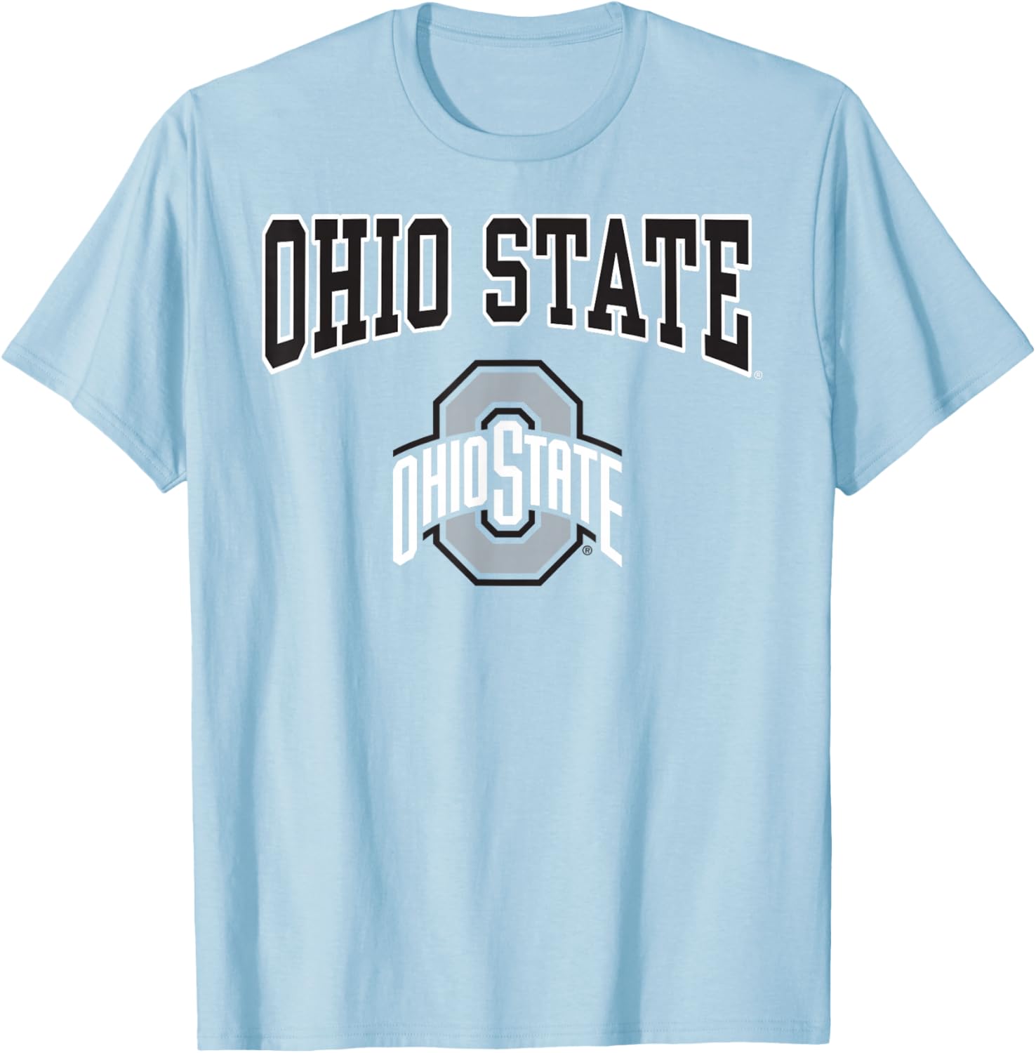 Ohio State Buckeyes Arch Logo Red Officially Licensed T-Shirt - T-Shirt | Light Blue