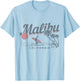 Malibu Beach California Surf Vintage Souvenir Surfing Surfer T-Shirt - T-Shirt | Light Blue