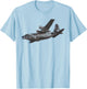 MC-130 Combat US Military Transport Aircraft Air Force T-Shirt - T-Shirt | Light Blue
