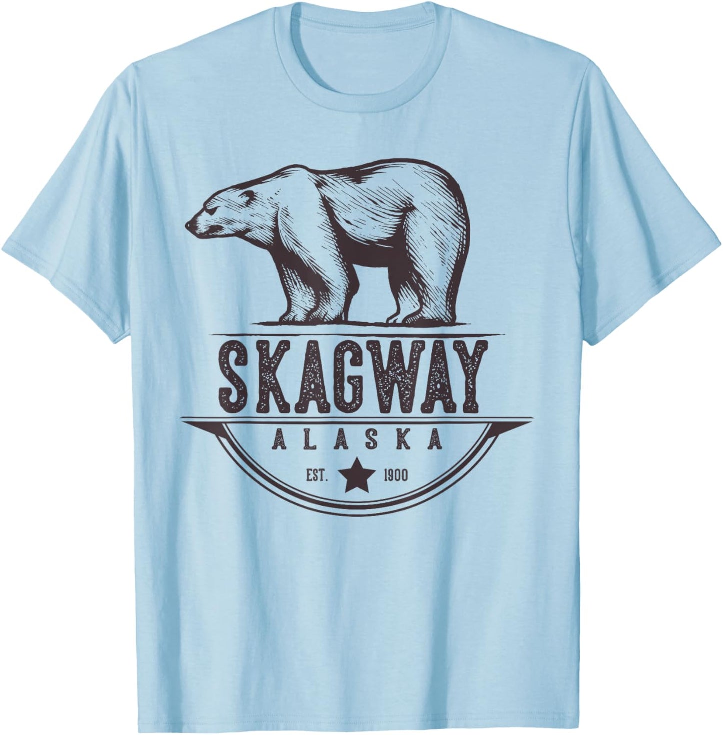 Skagway Alaska Bear Vacation And Cruise Gift T-Shirt - T-Shirt | Light Blue