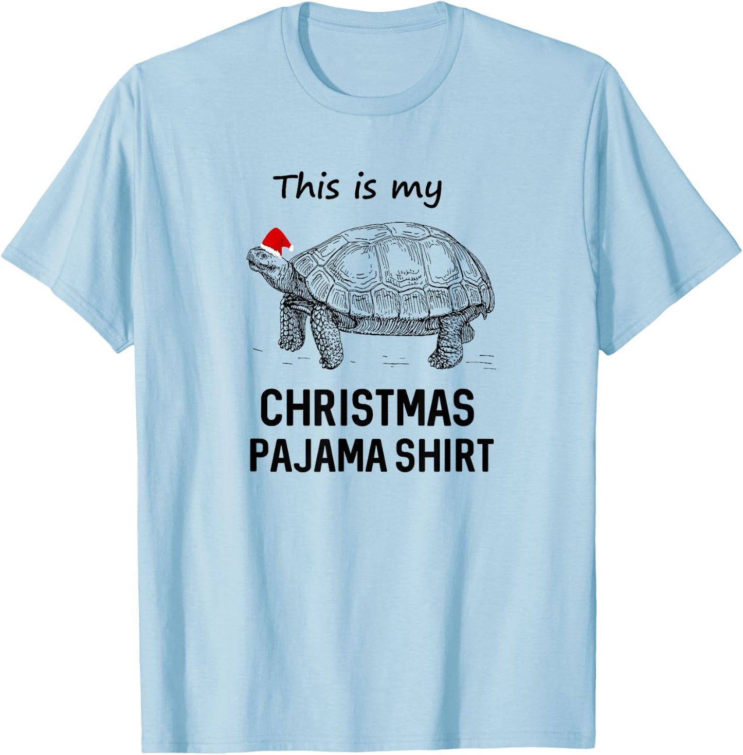Russian Tortoise Christmas Pajama shirt Family Matching T-Shirt - T-Shirt | Light Blue