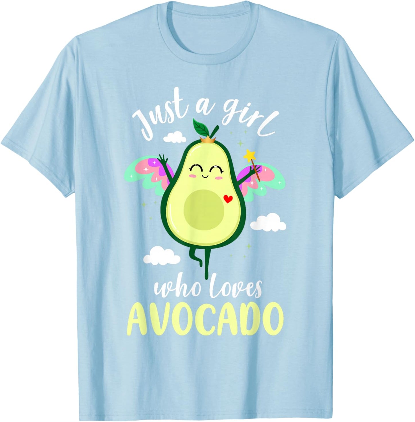 Avocado Shirt Kids Toddler Just A Girl Loves Avocado Cute T-Shirt - T-Shirt | Light Blue