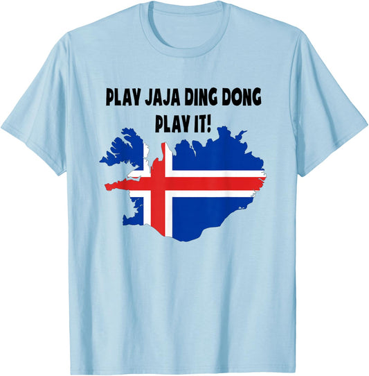 Play JaJa Ding Dong Iceland Euro T-Shirt - T-Shirt | Light Blue
