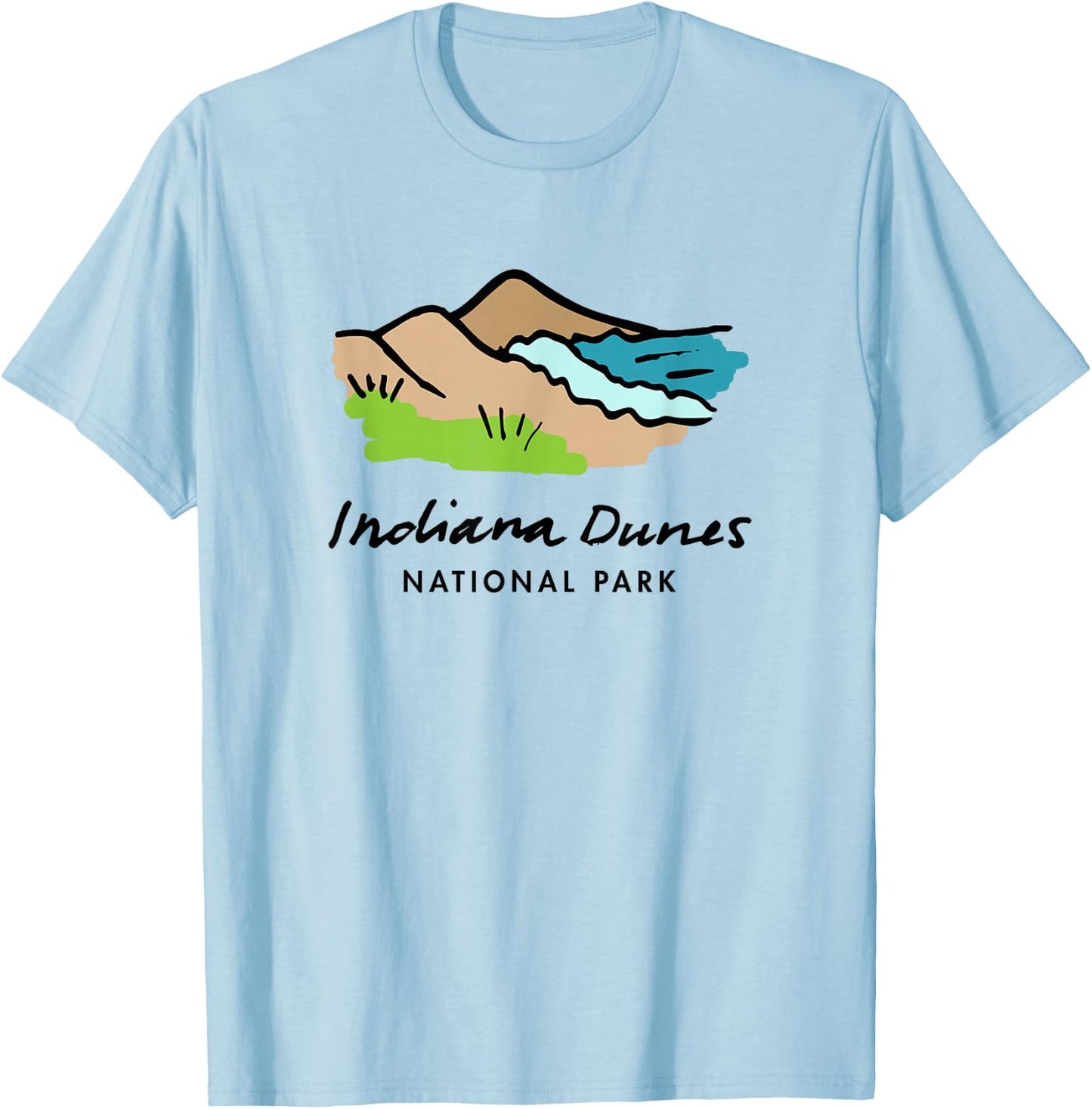 Family Vacation design - Retro Indiana Dunes National Park T-Shirt - T-Shirt | Light Blue