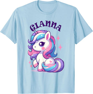 Gianna Cute Unicorn Design for Girls Name Gianna T-Shirt - T-Shirt | Light Blue