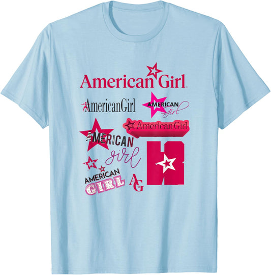 American Girl - Historic Logos T-Shirt - T-Shirt | Light Blue