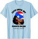 Funny Cute Puerto Rican Afro Women Boricua Puerto Rico Flag T-Shirt - T-Shirt | Light Blue
