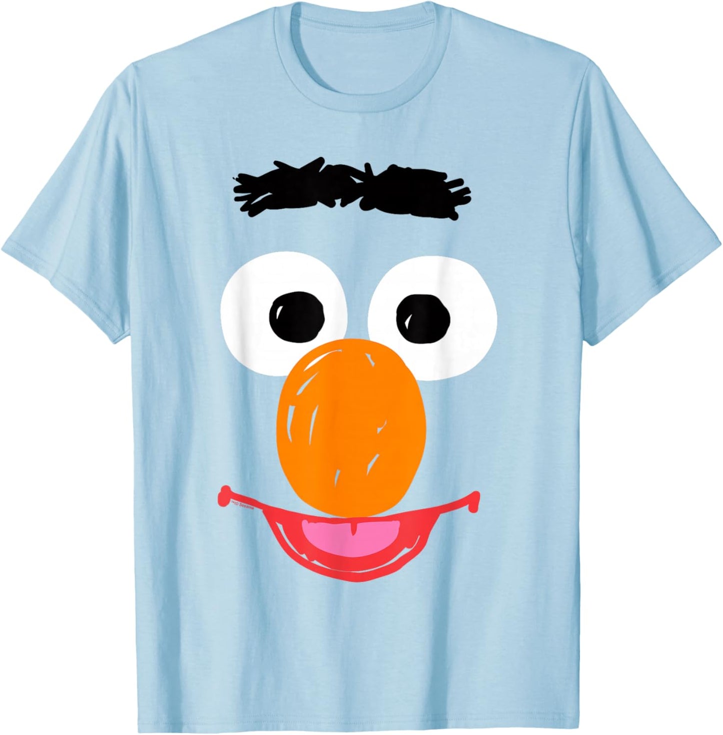 Sesame Street Bert Crayon Sketch Halloween Costume T-Shirt - T-Shirt | Light Blue