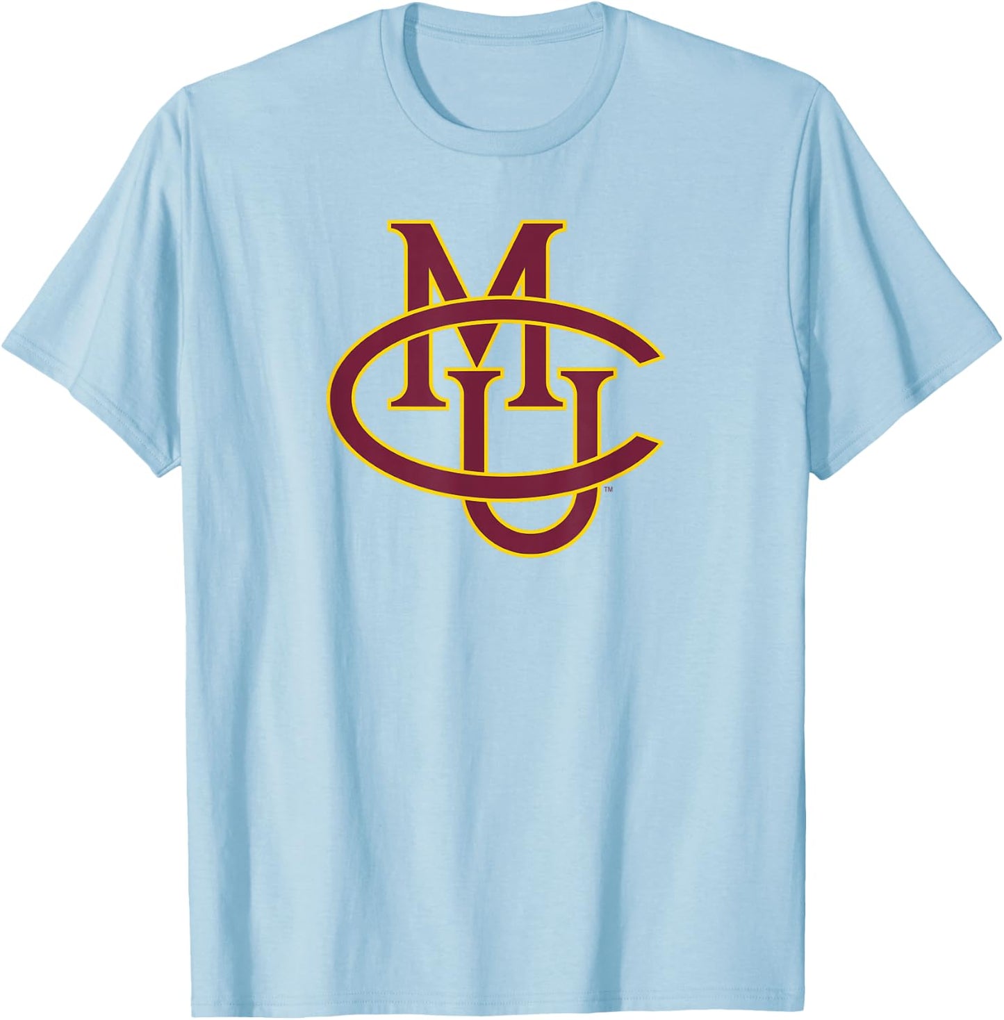 Colorado Mesa University Mavericks Interlocking CMU T-Shirt - T-Shirt | Light Blue