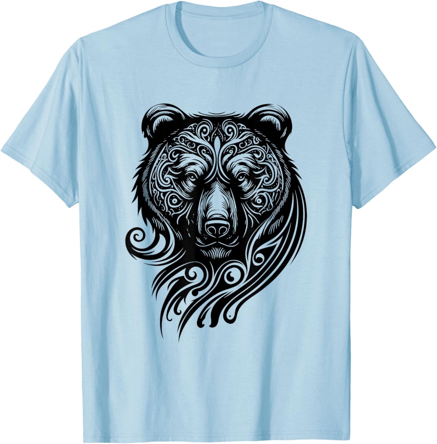 Bear Grizzly Nordic Indian Celtic Mythology Wild Animal Fan T-Shirt - T-Shirt | Light Blue