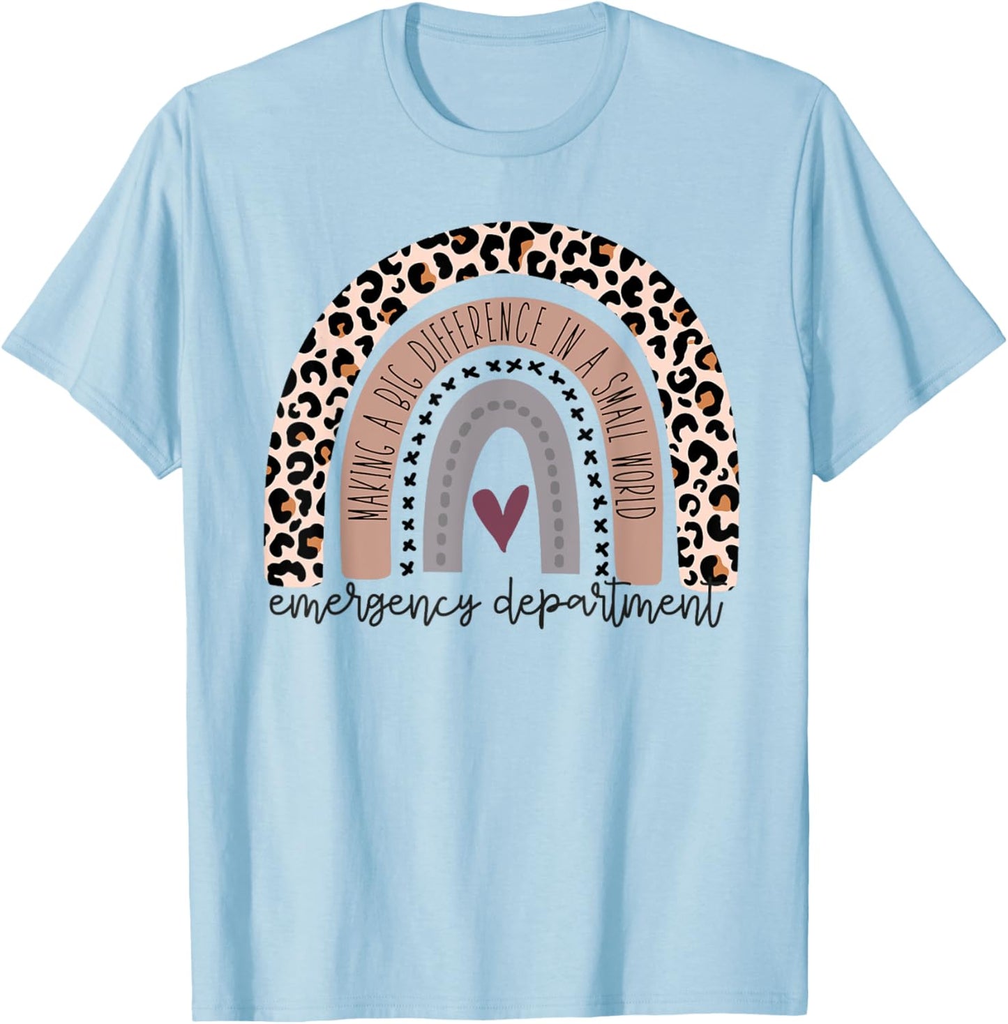 Emergency Department Emergency Room Healthcare rainbow T-Shirt - T-Shirt | Light Blue