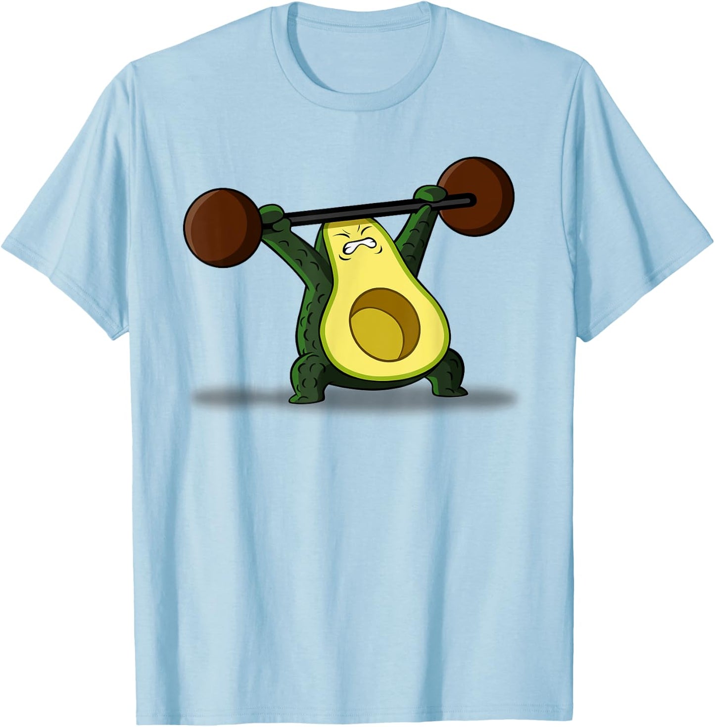Avocado lifting weights T-Shirt - T-Shirt | Light Blue