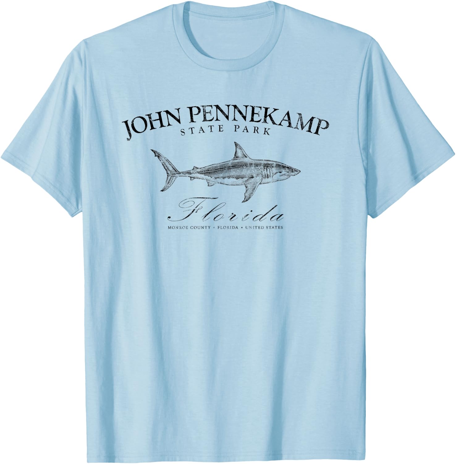 John Pennekamp Coral Reef State Park Scuba Diving Fishing T-Shirt - T-Shirt | Light Blue