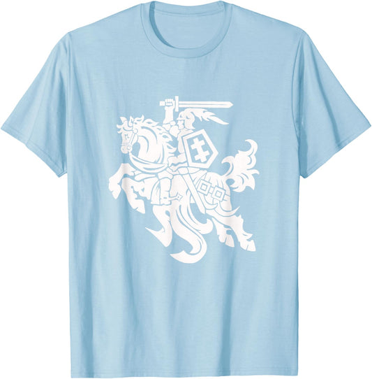 Lithuania Vytis National Flag Attribute Coat of Arms Lietuva T-Shirt - T-Shirt | Light Blue