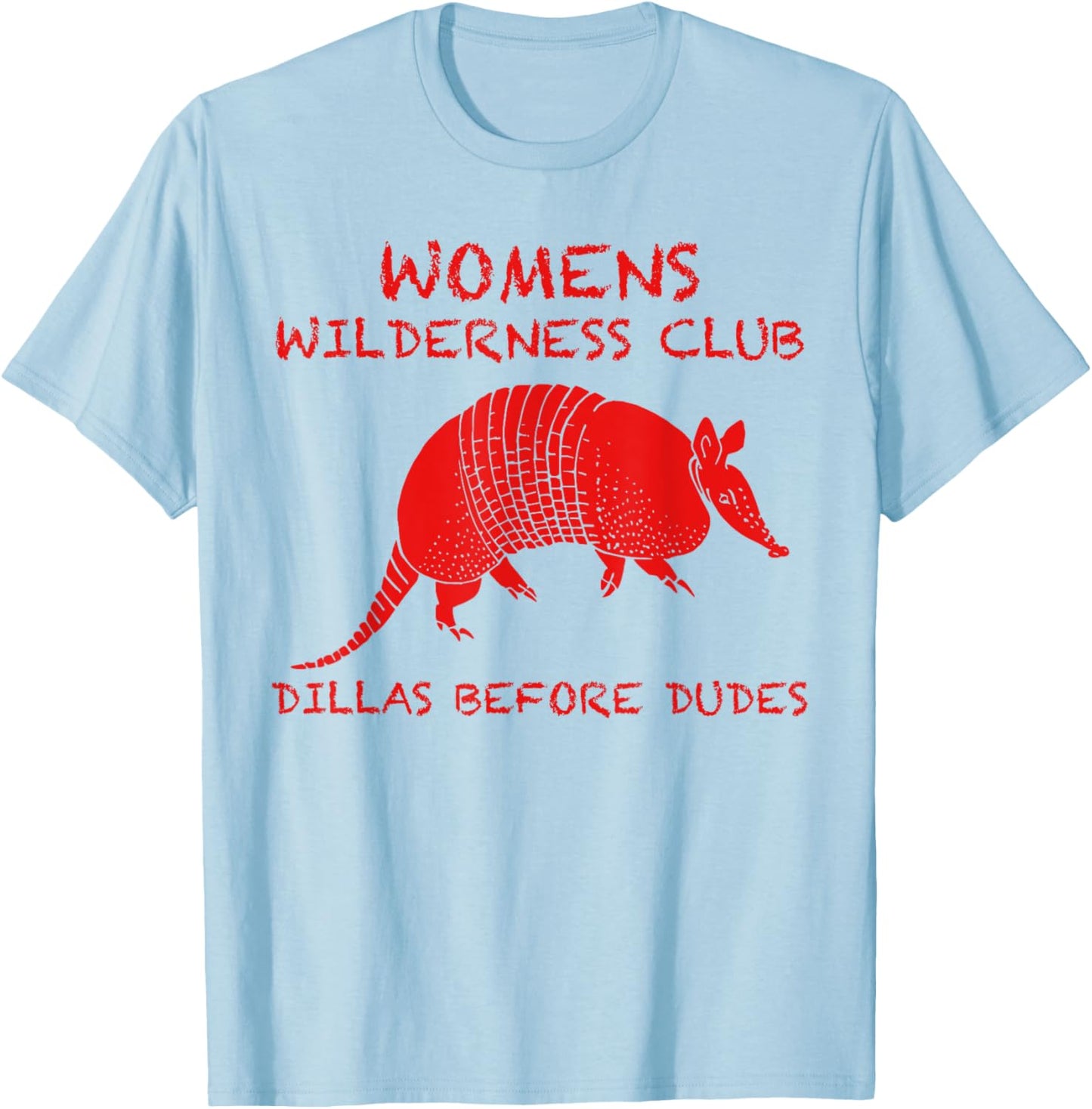 Women's Wilderness Club Retro Ringer Funny Graphic T-Shirt - T-Shirt | Light Blue