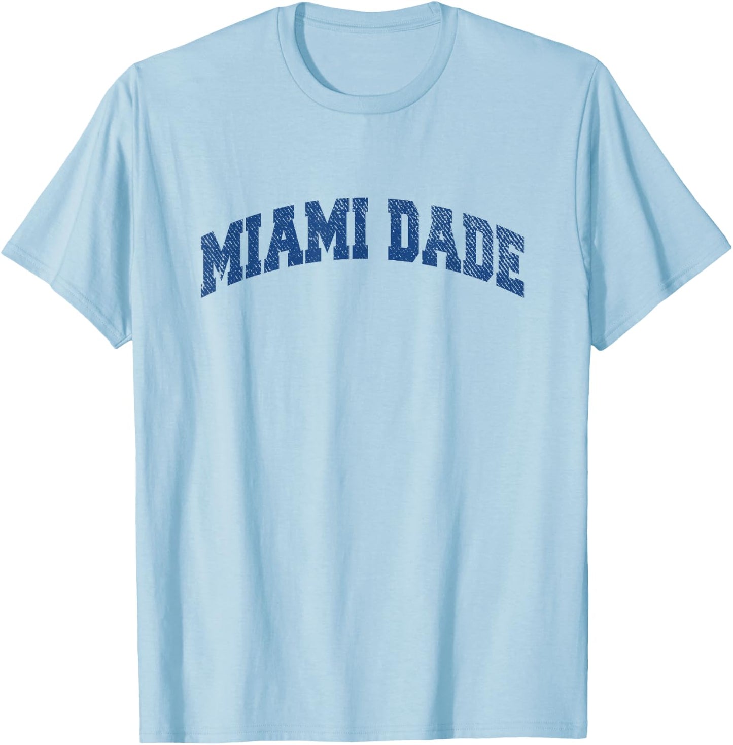 Miami Dade Sports Classic Varsity College Style T-Shirt - T-Shirt | Light Blue