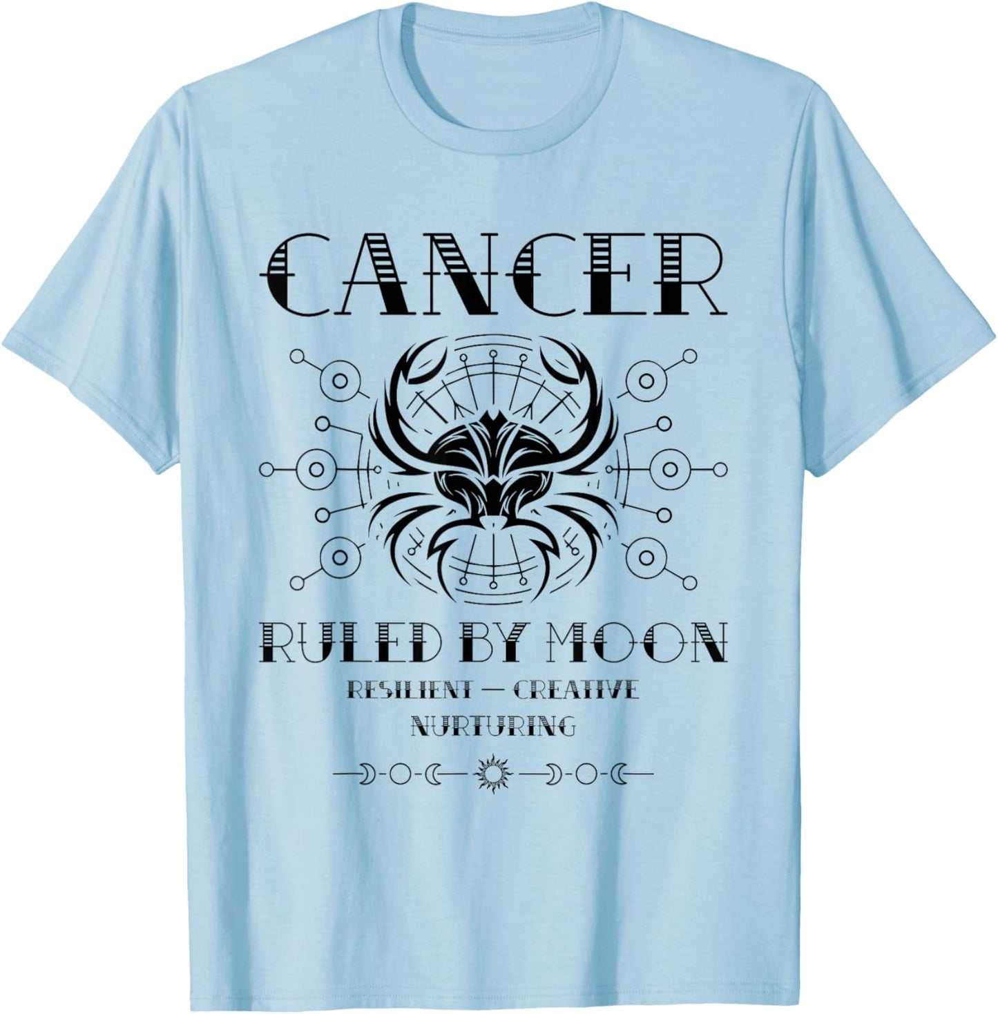 Cancer Zodiac Sign Personality Cancer T-Shirt - T-Shirt | Light Blue