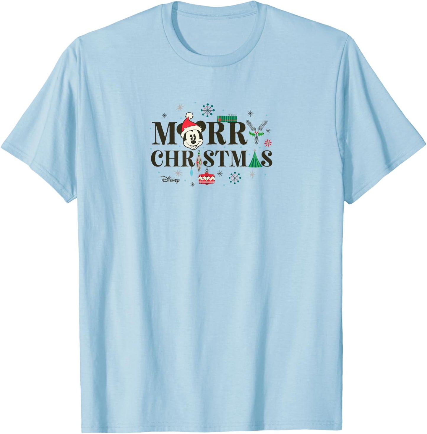 Disney - Mickey Merry Christmas T-Shirt - T-Shirt | Light Blue
