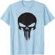 Marvel The Punisher Classic Skull Black Logo T-Shirt - T-Shirt | Light Blue