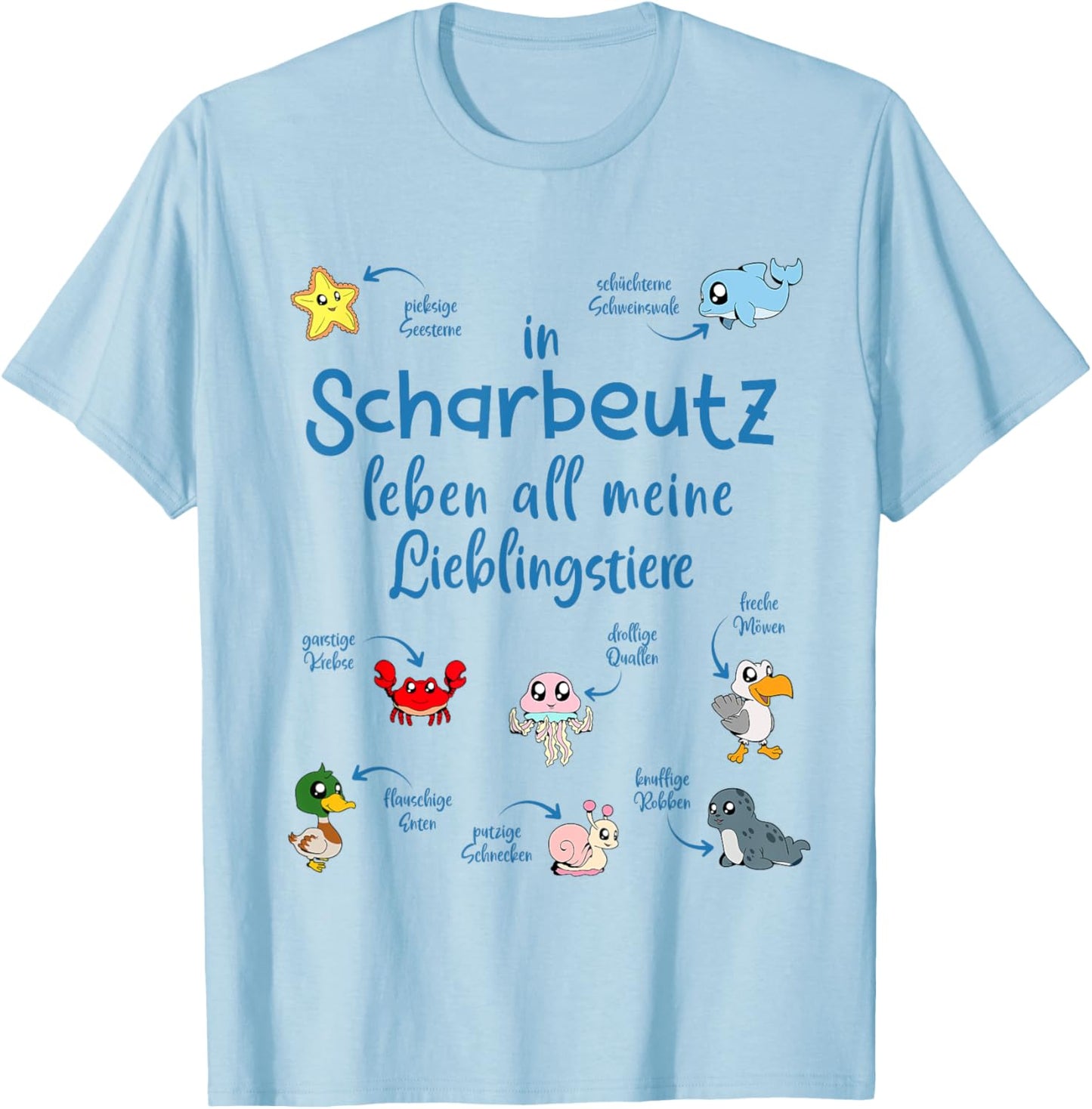 Meine Lieblingstiere in Scharbeutz T-Shirt - T-Shirt | Light Blue