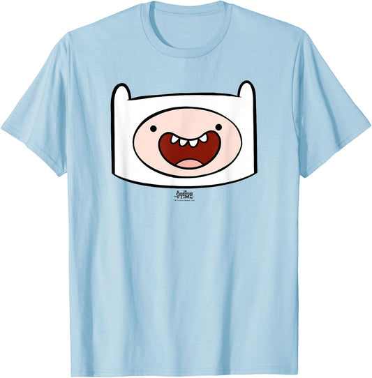Adventure Time Finn Head T-Shirt - T-Shirt | Light Blue