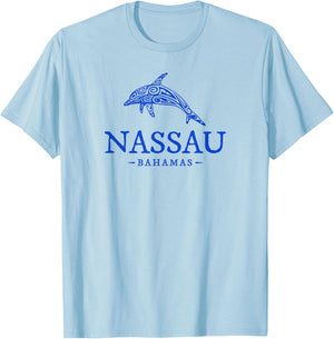 Nassau Bahamas Dolphin Souvenir Cruise T-Shirt - T-Shirt | Light Blue