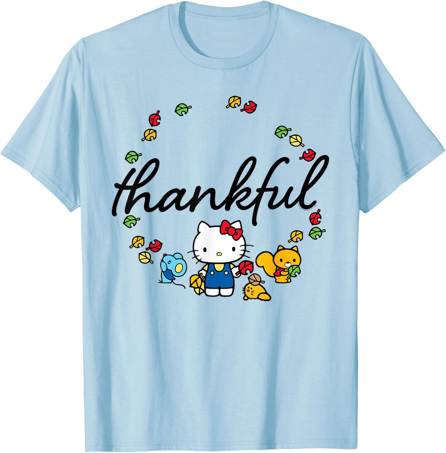 Hello Kitty Thanksgiving Shirt T-Shirt - T-Shirt | Light Blue