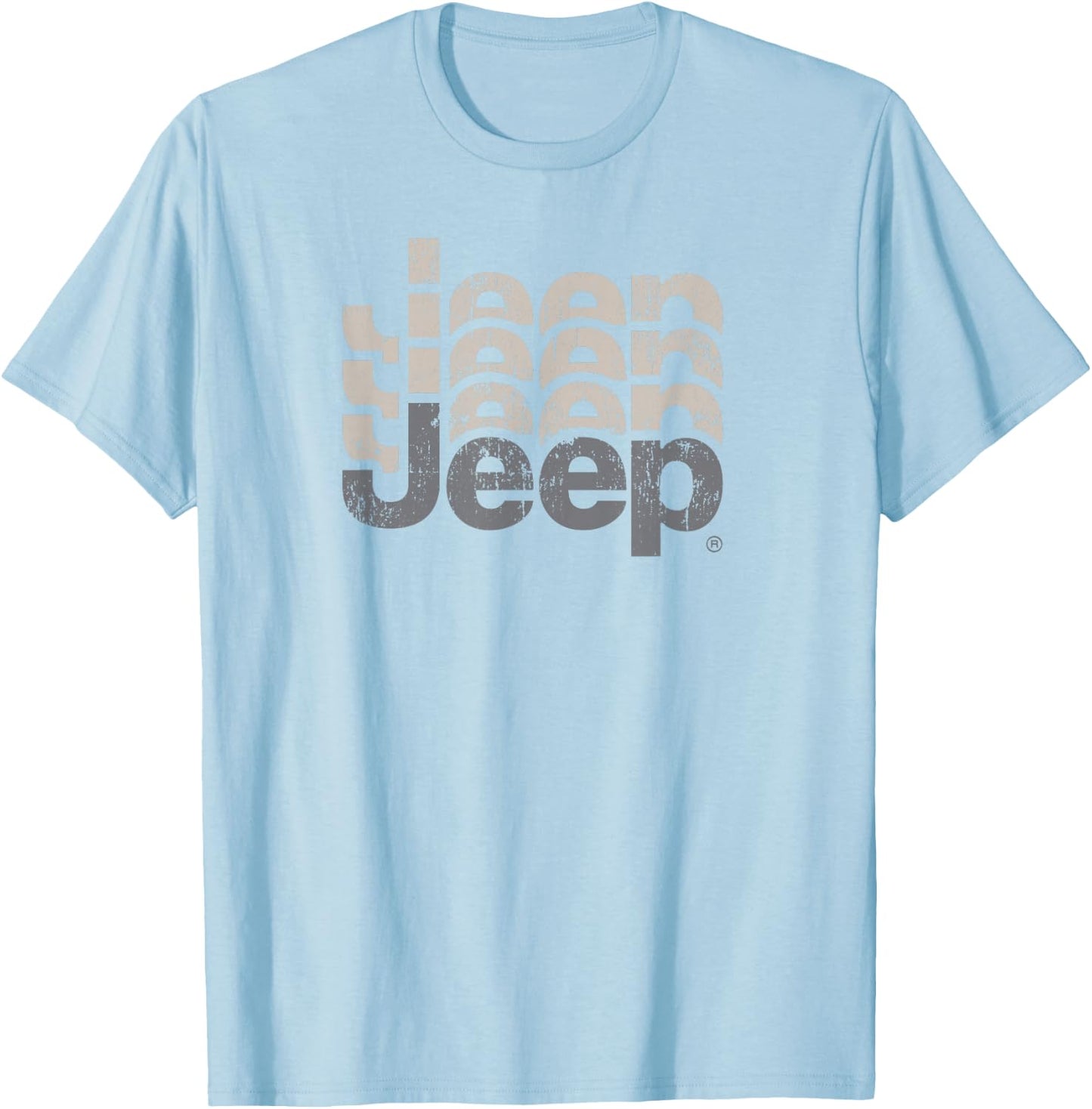 Jeep Repeating Logo T-Shirt - T-Shirt | Light Blue