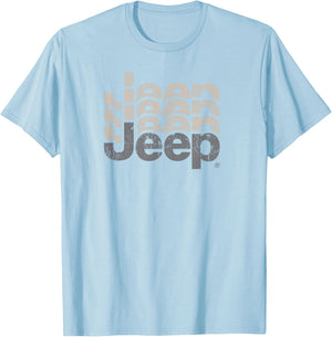 Jeep Repeating Logo T-Shirt - T-Shirt | Light Blue