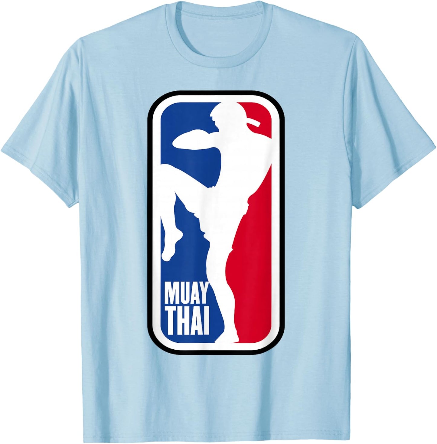 Muay Thai Fighter Retro Kickboxing MMA Training T-Shirt - T-Shirt | Light Blue