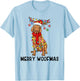 Christmas Vizsla Dog Holiday Lights Merry Woofmas T-Shirt - T-Shirt | Light Blue