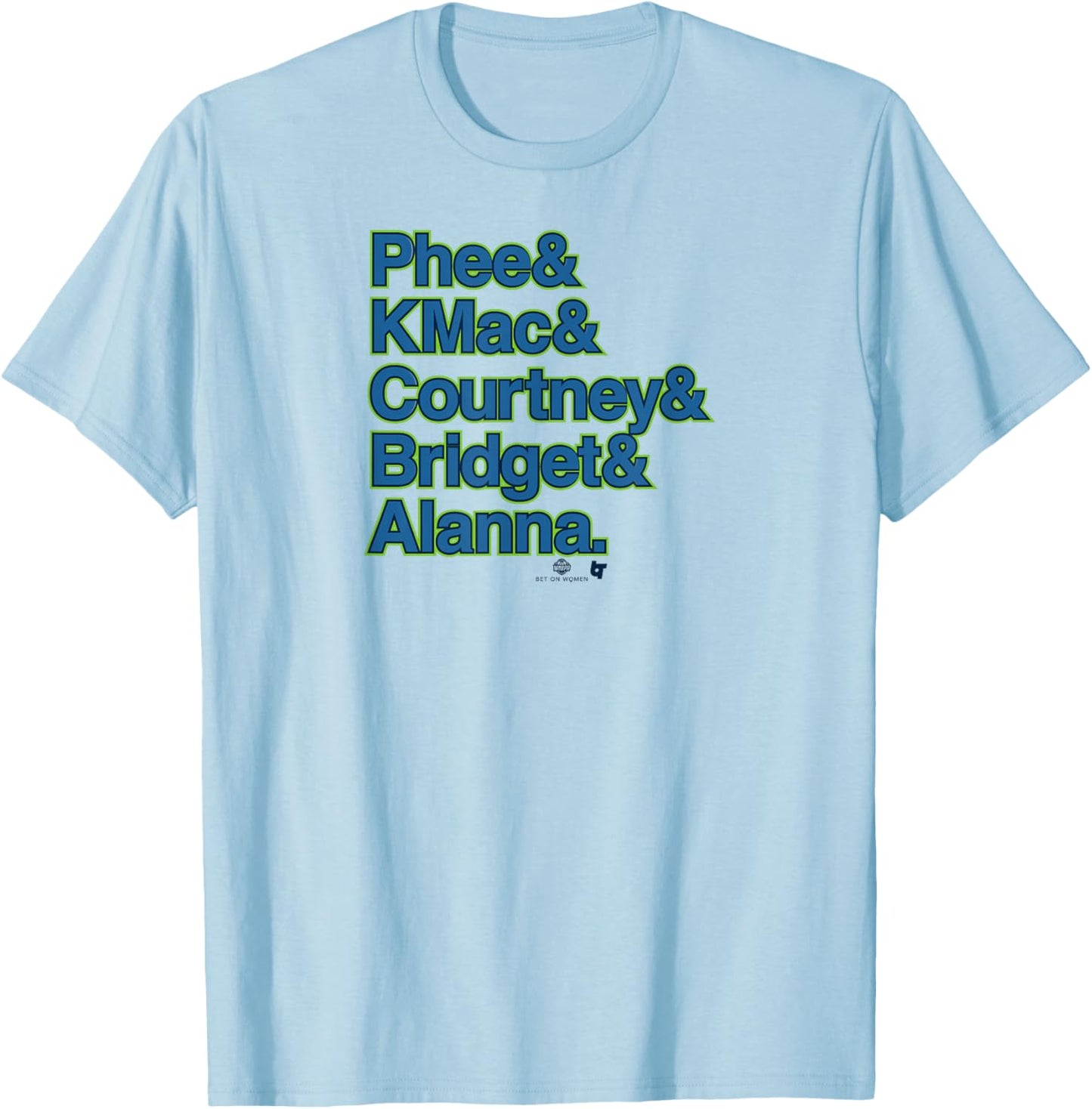 Ampersand Stars - Minnesota Women's Basketball T-Shirt - T-Shirt | Light Blue