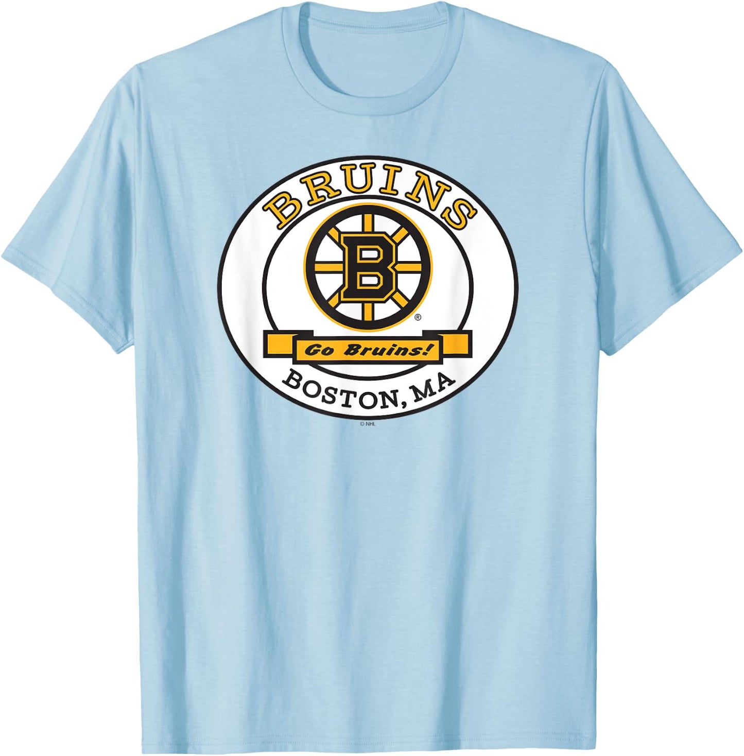 Boston Bruins Go Gray Officially Licensed T-Shirt - T-Shirt | Light Blue