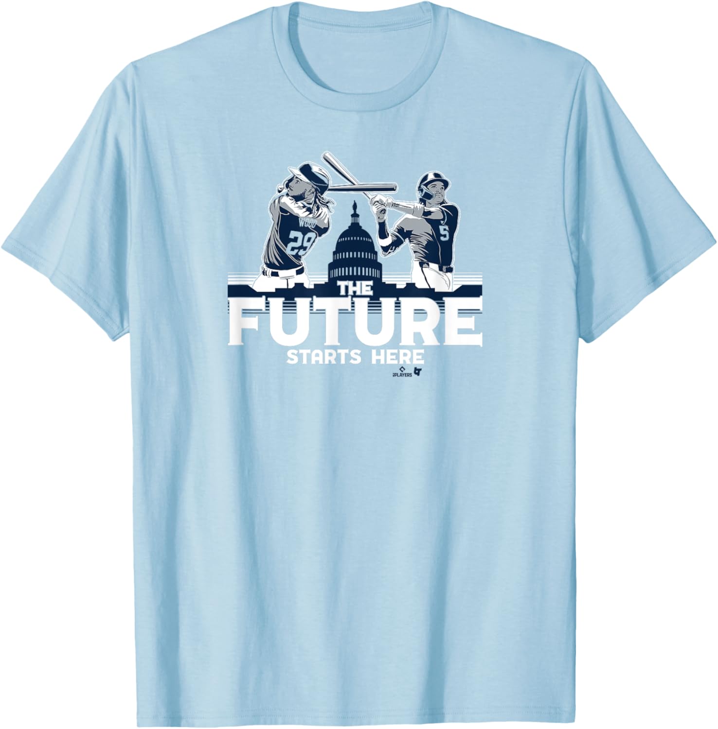 James Wood & CJ Abrams - Future Starts Here - DC Baseball T-Shirt - T-Shirt | Light Blue