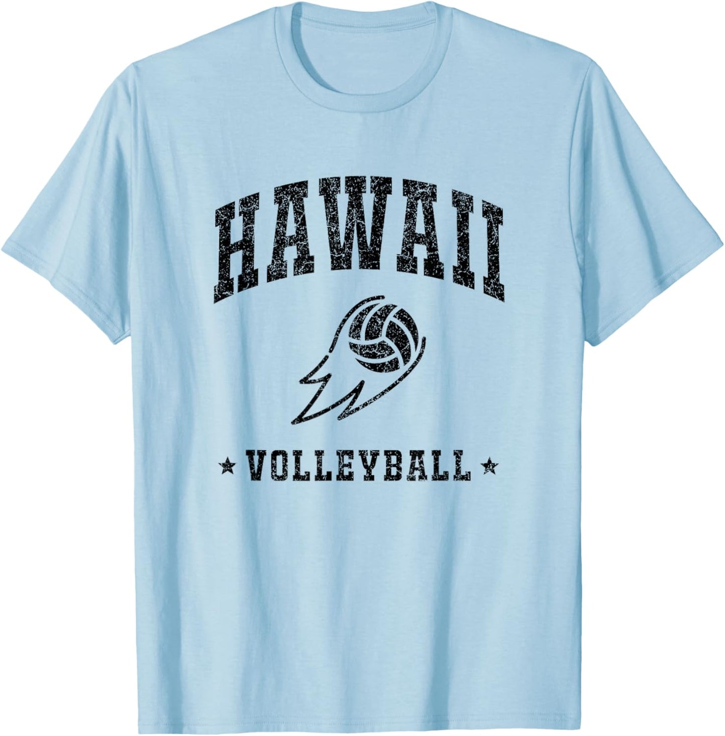 Hawaii Volleyball Vintage Gameday Retro Volleyball Lover T-Shirt - T-Shirt | Light Blue