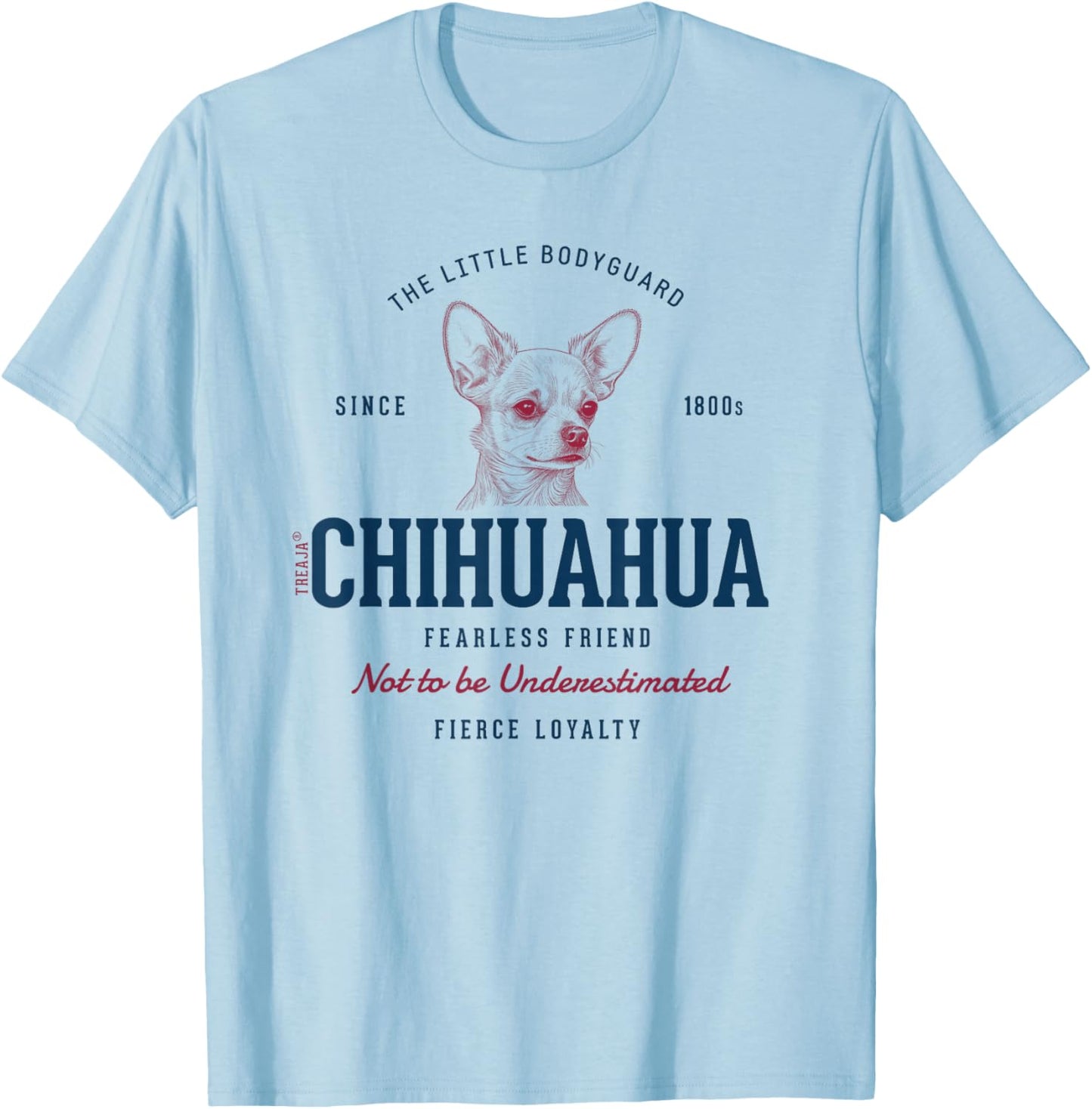Retro Styled Vintage Chihuahua T-Shirt - T-Shirt | Light Blue