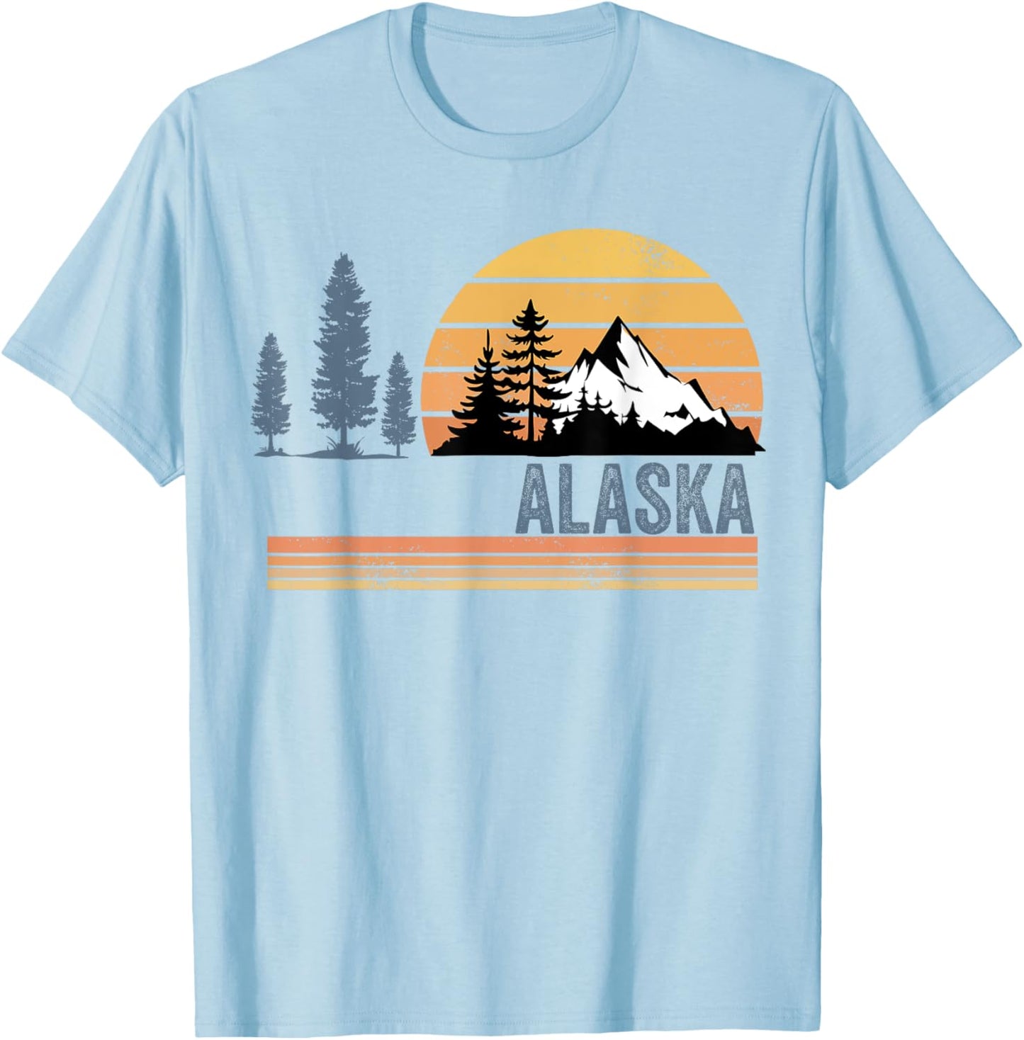 Alaska Souvenir Alaskan Vacation Vintage Travel Men Women T-Shirt - T-Shirt | Light Blue