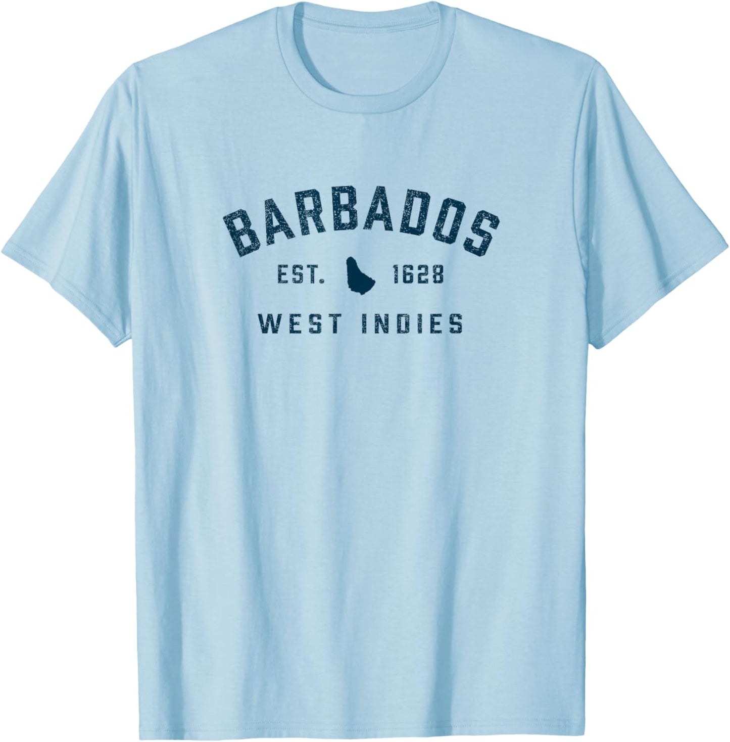 Vintage Barbados Preppy Throwback Retro Vacation Souvenir T-Shirt - T-Shirt | Light Blue