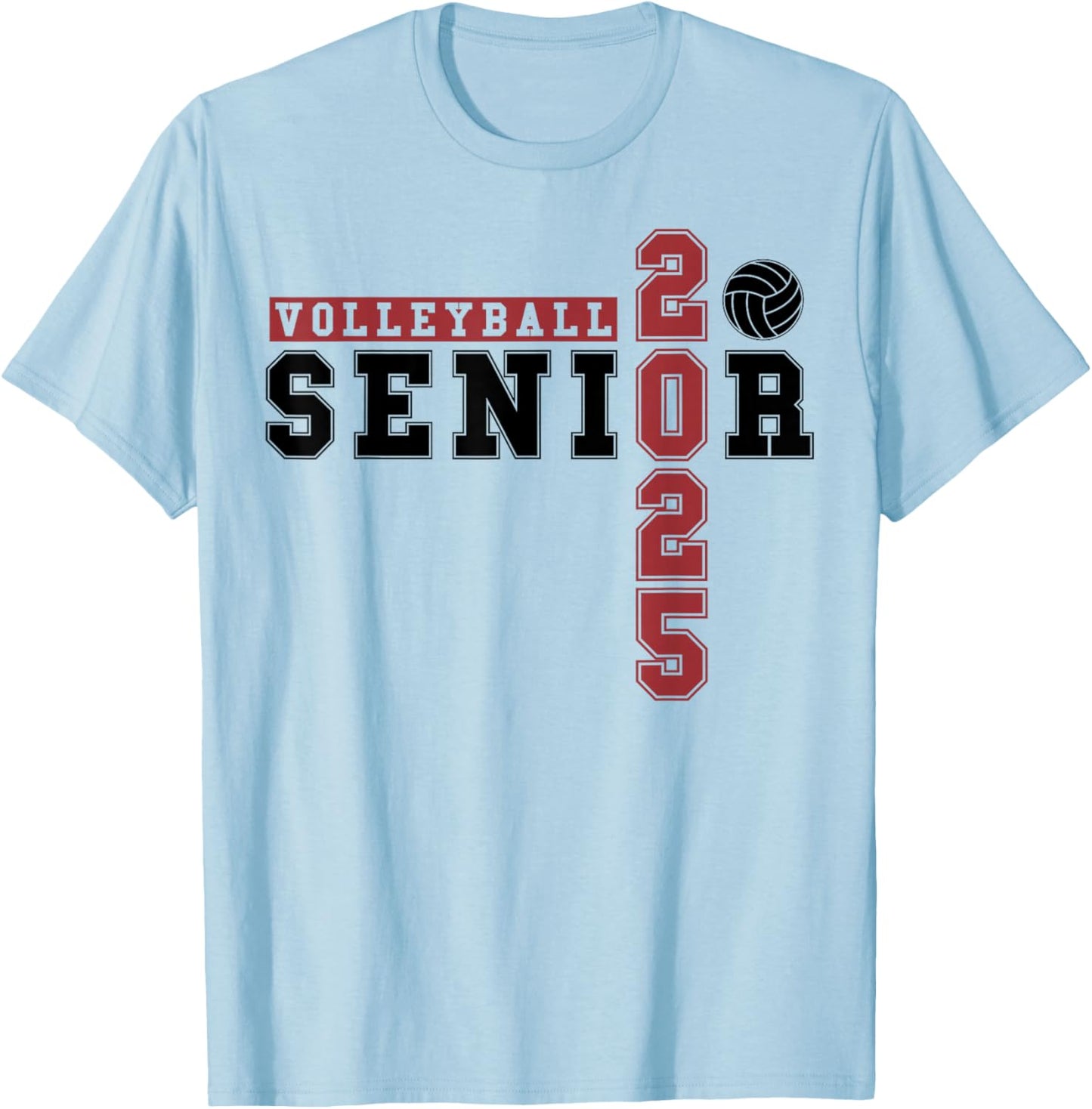 Volleyball Senior Night Volleyball Senior 2025 Graduation 35 T-Shirt - T-Shirt | Light Blue
