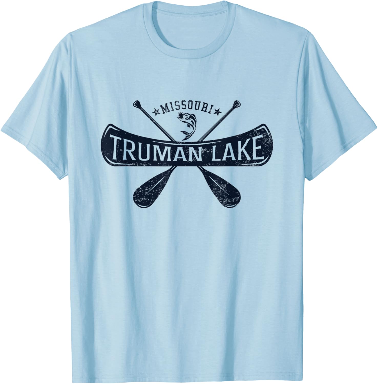 Truman Lake Missouri Vintage Distressed T-Shirt - T-Shirt | Light Blue