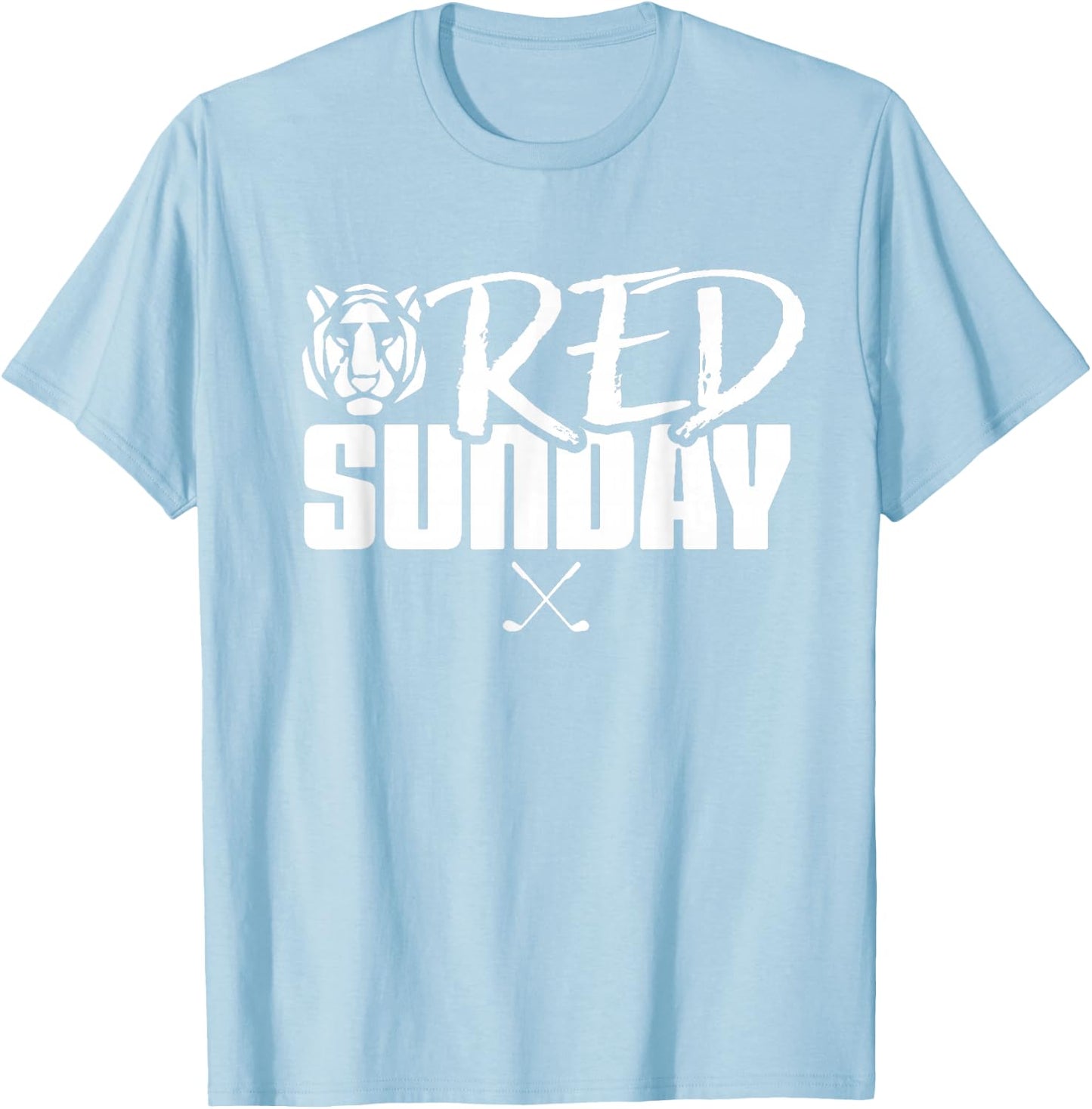 Tiger Red Sunday Golf T-Shirt - T-Shirt | Light Blue