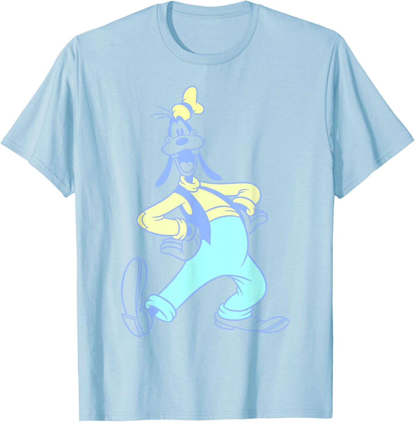 Disney Mickey And Friends Goofy Neon Portrait T-Shirt - T-Shirt | Light Blue
