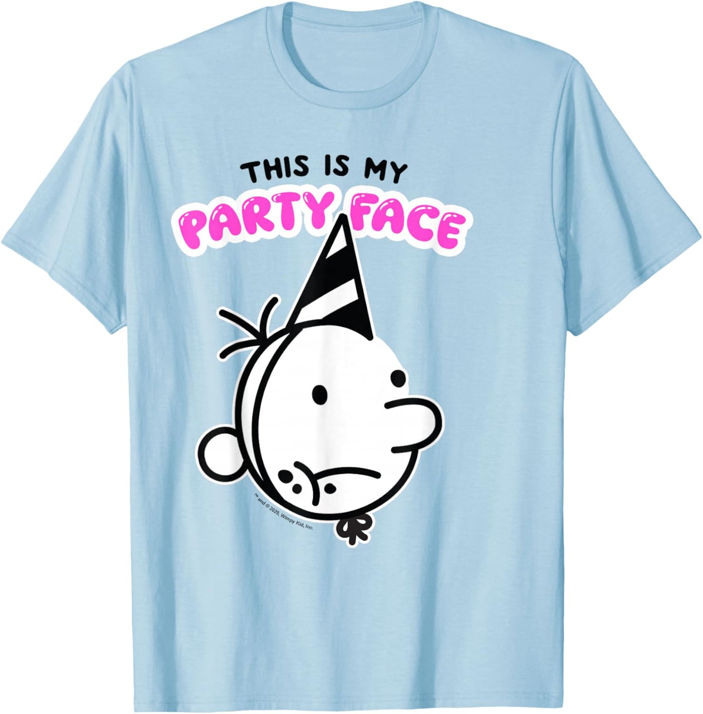 Diary of a Wimpy Kid Party Face T-Shirt - T-Shirt | Light Blue