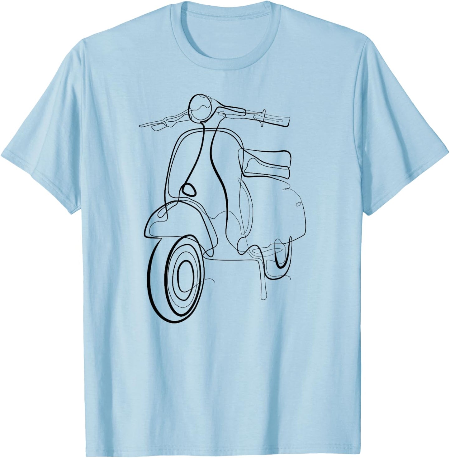Scooter Moped Retro Italy Scooter T-Shirt - T-Shirt | Light Blue