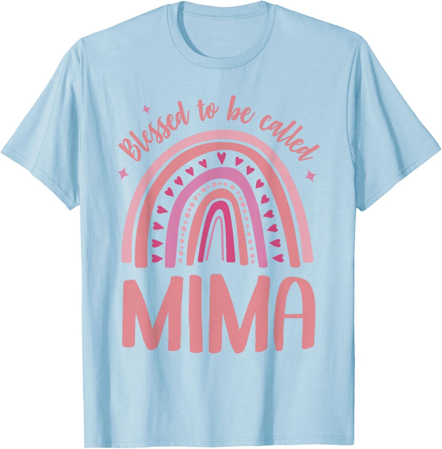 Mima Grandma Blessed to be called Mima T-Shirt - T-Shirt | Light Blue