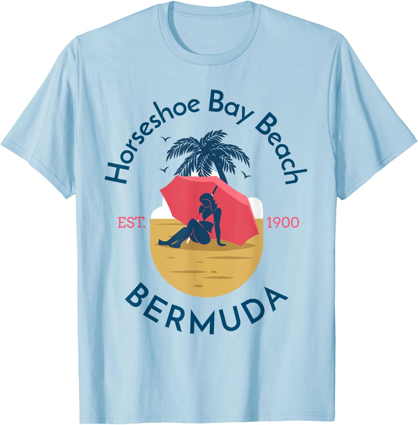 Horseshoe Bay Beach Bermuda T-Shirt - T-Shirt | Light Blue