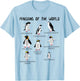 Penguin Animals Education for Kids Youth Teen Boys and Girls T-Shirt - T-Shirt | Light Blue