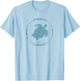 JCombs: Sea Turtle in Vintage Round Frame T-Shirt - T-Shirt | Light Blue