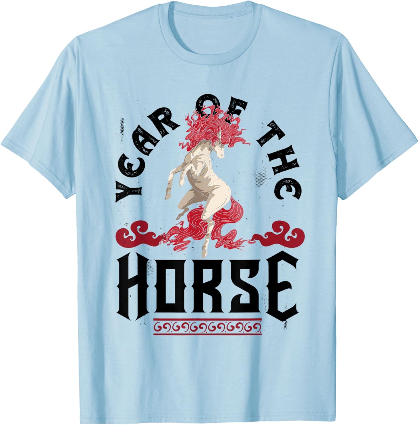 Chinese Zodiac Chinese New Year Horse Year Of The Horse T-Shirt - T-Shirt | Light Blue
